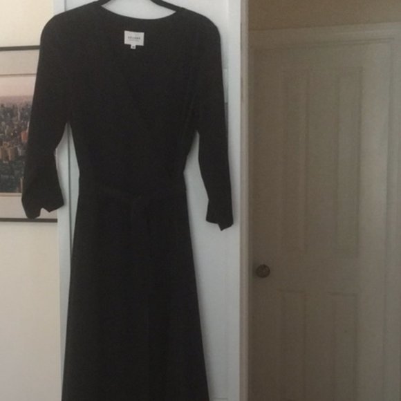 SOLD Sezane Anny dress 100% silk midi wrap dress Small size 36 FR US 4 - Picture 7 of 7